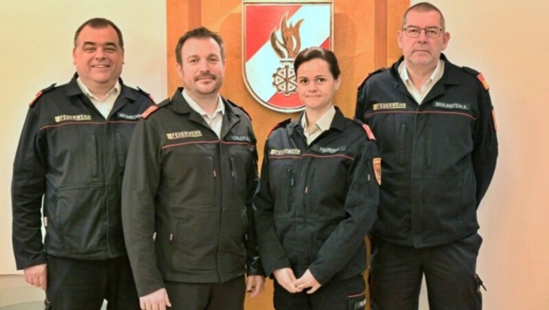 Mittnecker, Vogler, Feurer und Braunstein - das Team der Brandverhütungsstelle leistet hervorragende Arbeit. (Bild: Landesfeuerwehrkommando)