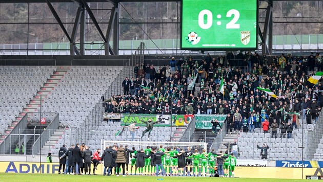 Die Lustenauer konnten erstmals in dieser Saison einen Sieg mit ihren Fans bejubeln. (Bild: GEPA pictures)