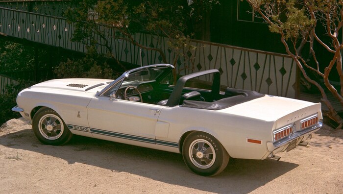 1967: Der Shelby GT500 startet als stärkste Mustang-Version. Hier der Convertible Modell 1968.