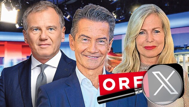 Dyrektor generalny ORF Roland Weißmann wprowadza nowe zasady zachowania dla gwiazd ORF, takich jak Armin Wolf i Claudia Reiterer. (Bild: Krone KREATIV, ORF, Starpix/Tuma Alexander)