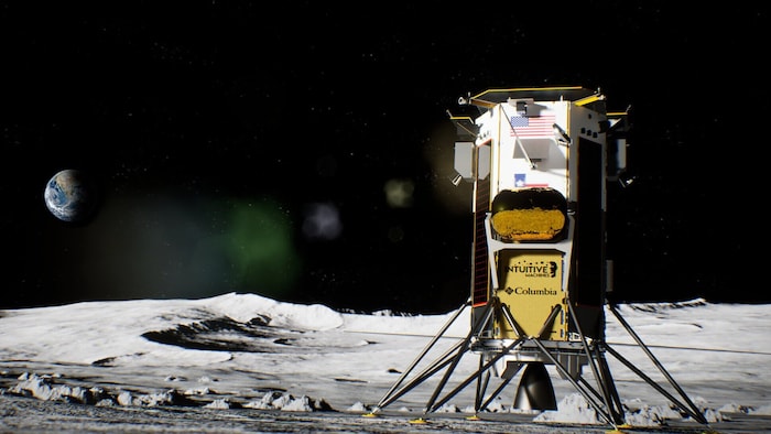 Der Lander „Nova-C“ (das Bild zeigt eine künstlerische Illustration) soll am 22. Februar auf dem ...