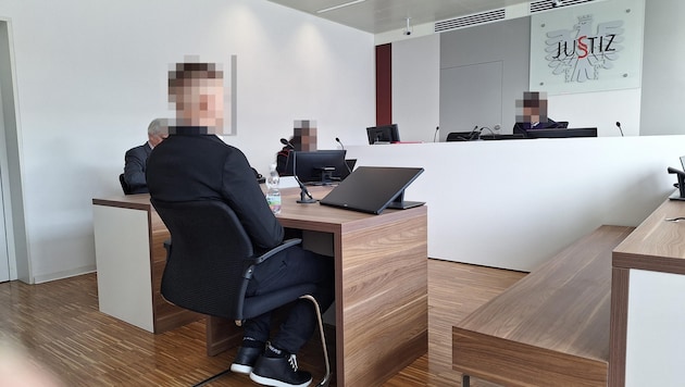 Der Angeklagte am Landesgericht Eisenstadt. (Bild: Harald Schume, Krone KREATIV)