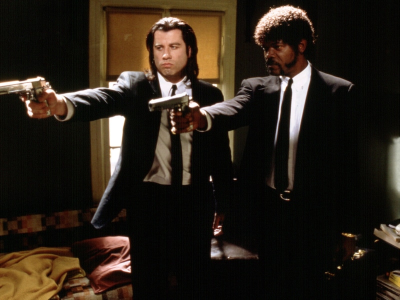 John Travolta und Samuel L. Jackson in „Pulp Fiction“ (Bild: Everett Collection / picturedesk.com)