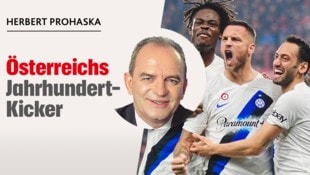 Herbert Prohaska schreibt in seiner Kolumne über die Champions League. (Bild: Krone KREATIV, APA/AFP/Piero CRUCIATTI)