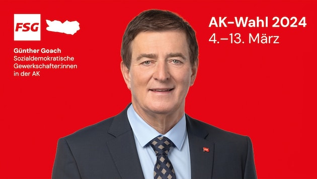 Günther Goach, AK Präsident und FSG-Spitzenkandidat (Bild: FSG GÖD Kärnten, Krone KREATIV)