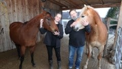 Bärbel und Peter Zizkovsky kümmern sich liebevoll um Schlachtfohlen und ausgediente Sportpferde (Bild: Judt Reinhard)