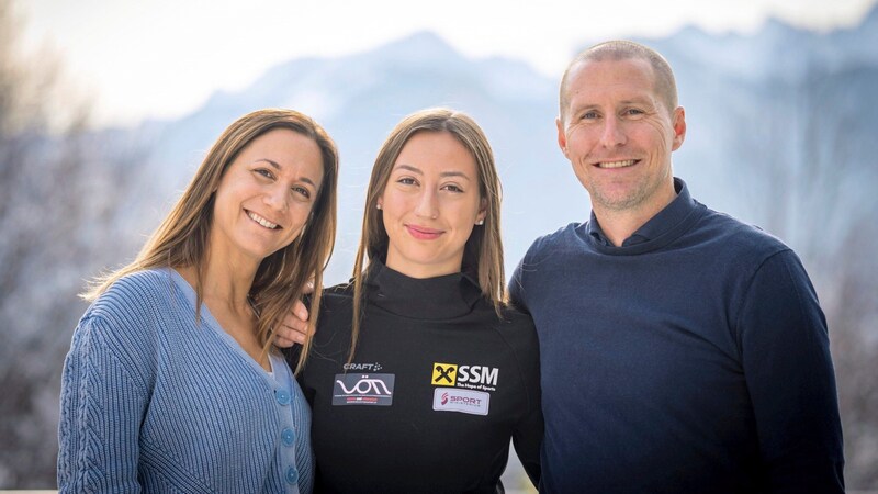 Fabiana, Alessia und Manfred Pamminger. (Bild: SSM Salzburg)