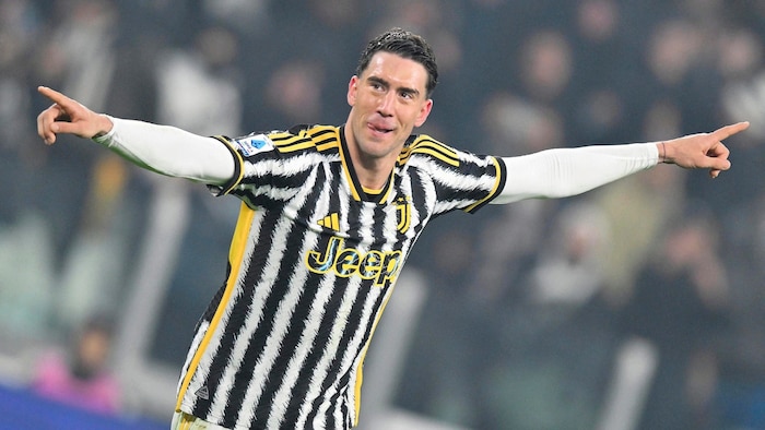 Ex-Partizan-Kicker Dusan Vlahovic knipst bei Juventus Turin.