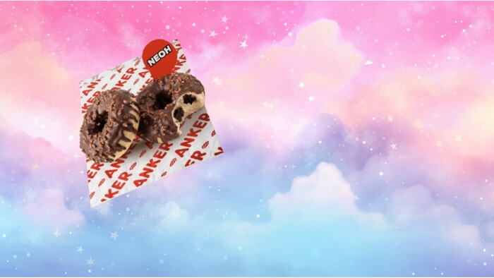 Die neuen NEOH Donuts mit Haselnusscreme bringen Sie in den süßen Himmel.