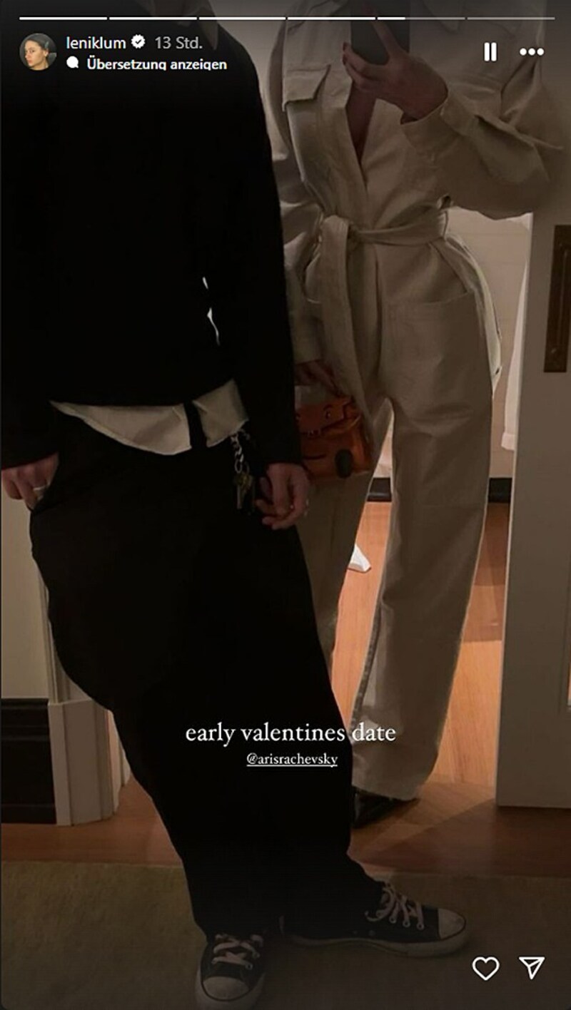 Leni Klum präsentierte in ihrer Instagram-Story ihr Valentinstags-Outfit. (Bild: instagram.com/leniklum)