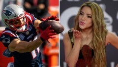 Sind Julian Edelman (l.) und Shakira (r.) ein Paar? (Bild: APA/AFP/GETTY IMAGES/Billie Weiss//JORGE GUERRERO)