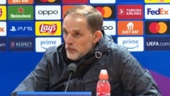 Tuchel reagiert auf eine Reporter-Frage besonders gereizt. Der Pressesprecher muss eingreifen. (Bild: SID Screenshot)