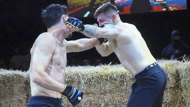 Hard "straw punches" were on the agenda at the first edition of Sparta Royale. (Bild: Peter Tomschi)