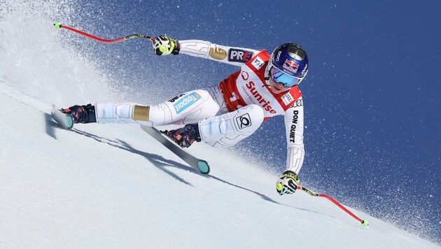 Ester Ledecka ist im zweiten Training zur Bestzeit gerast. (Bild: GEPA pictures)