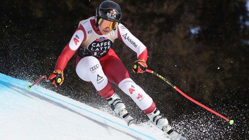 Im Abfahrtsweltcup fehlen Venier vier Rennen vor Schluss 89 Punkte auf die verletzte Sofia Goggia. (Bild: GEPA pictures)