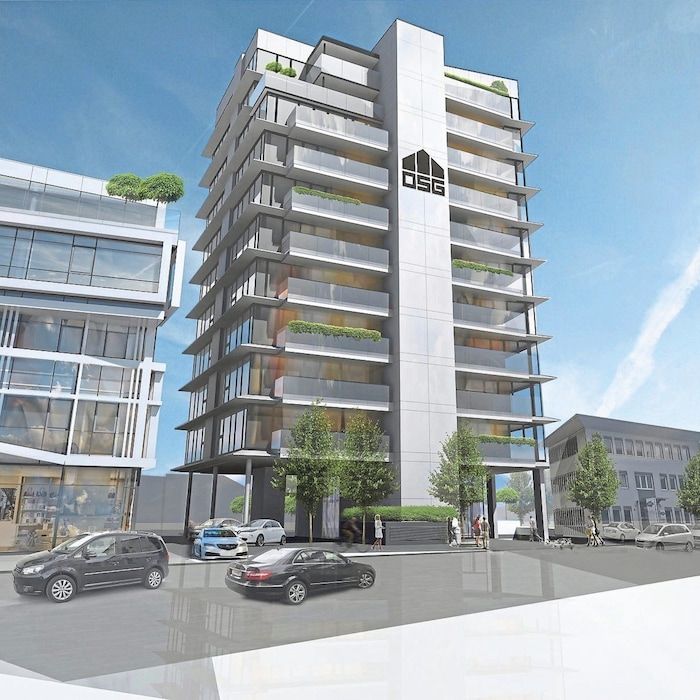Wohnen über den Dächern von Oberwart. Im Mai soll das Hochhaus „H2“ bezugsfertig sein.