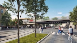 So stellen sich die ÖBB die neue Bahntrasse in Hietzing vor. (Bild: ÖBB/Feuchtenhofer)