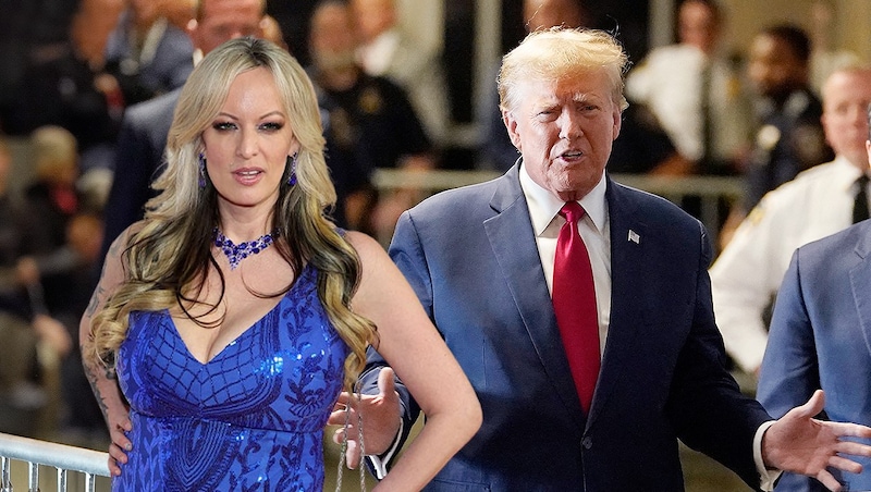 Jury agreed: Trump concealed payments to Daniels. (Bild: APA/AFP/TIMOTHY A. CLARY, APA/Getty IMAGES/Ethan, Krone KREATIV)