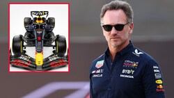 Christian Horner und der Jubiläums-Bolide RB20. (Bild: GEPA, x, krone.at-grafik)