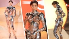 Zendaya im Roboter-Outfit bei der Weltpremiere von „Dune: Part Two“ in London. (Bild: APA/Photo by Vianney Le Caer/Invision/AP APA/Photo by Scott Garfitt/AFP/Daniel LEAL, Krone KREATIV,)