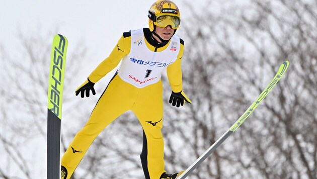 Noriaki Kasai sprengt alle bisher gekannten (Alters-)Grenzen. (Bild: APA/AFP/Kazuhiro NOGI)