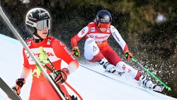 Lara Gut (l.) triumphierte vor Cornelia Hütter (r.) (Bild: GEPA pictures)