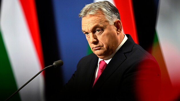 Orbán Viktorra egyre nagyobb nyomás nehezedik. A hétvégén amerikai szenátorok érkeznek Budapestre, hogy végre véglegesítsék Svédország NATO-csatlakozásának ratifikálását. (Bild: AP)