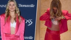 Eugenie Bouchard erheitert ihre Fans mit einem speziellen Clip.  (Bild: APA/Getty Images via AFP/GETTY IMAGES/Mindy Small, Instagram.com/geniebouchard)