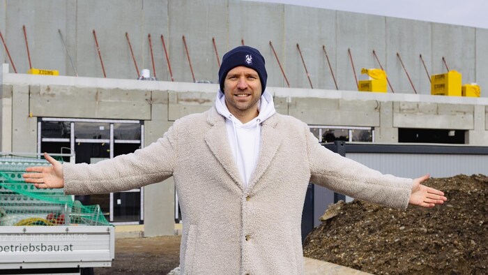 „M.O.D.“-Mastermind Georg Fechter vor dem Rohbau: „Von hier aus werden wir voll durchstarten.“