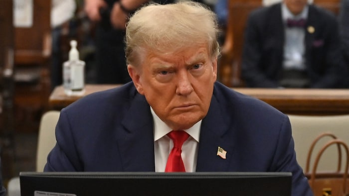 Der ehemalige US-Präsident Donald Trump während seines Betrugsprozesses in New York