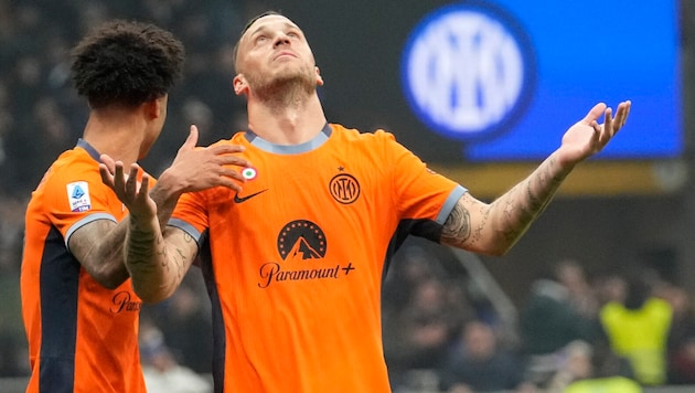 Marko Arnautovic erzielte sein zweites Saisontor für Inter. (Bild: Copyright 2024 The Associated Press. All rights reserved)