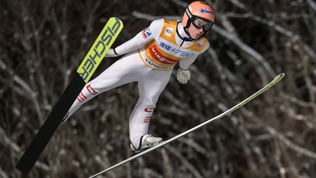 Stefan Kraft war in Sapporo nicht zu schlagen. (Bild: APA/AFP/Richard A. Brooks)