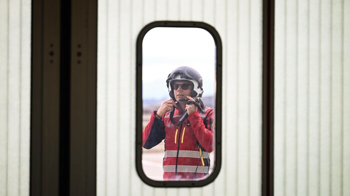 Pilot Wolfgang Hießböck.