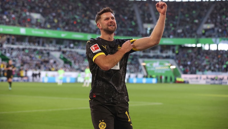 Dortmunds Niclas Füllkrug jubelte früh, schaffte mit Dortmund aber keinen Sieg. (Bild: APA/AFP/Ronny HARTMANN)