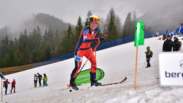 Sarah Dreier war die schnellste Dame im Vertical. (Bild: Andreas RENNER)