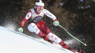 Emily Schöpf bestrit ihr bislang letztets Weltcuprennen im Februar 2024 in Crans Montana, wo sie ...