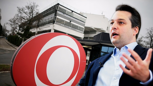 Vienna's FPÖ leader Dominik Nepp "hardly watches any public broadcasts". (Bild: APA/Georg Hochmuth, Krone KREATIV)