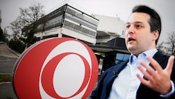 Wiens FPÖ-Chef Dominik Nepp schaut „kaum noch öffentlich-rechtliche Sendungen“. (Bild: APA/Georg Hochmuth, Krone KREATIV)