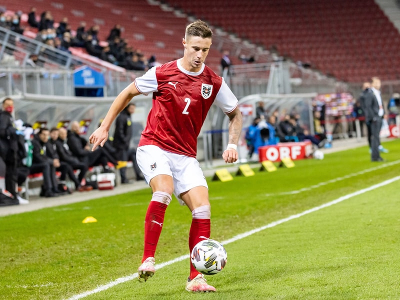 Marco Friedl bei seinem Einsatz-Debüt für Österreichs Nationalteam im Testspiel gegen Griechenland am 7. Oktober 2020 (Bild: APA/EXPA/JOHANN GRODER)