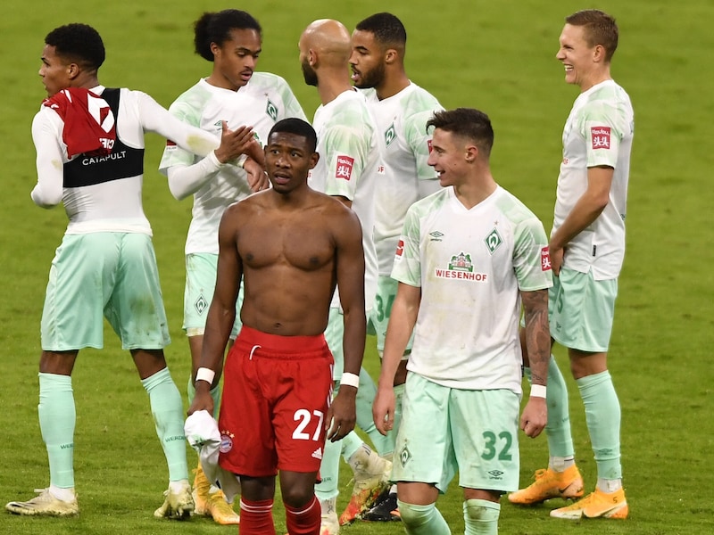 ... und später als Gegner nach einem Duell der Bayern mit Werder Bremen (Bild: AFP)