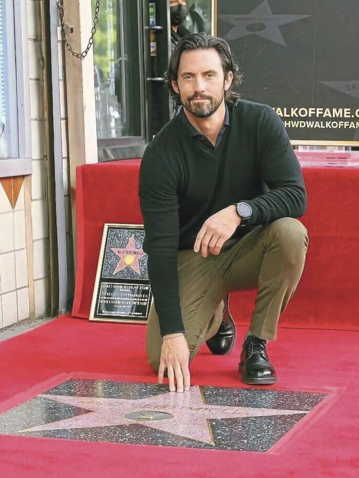 Der „This is Us“-Star Milo Ventimiglia am Walk of Fame. 