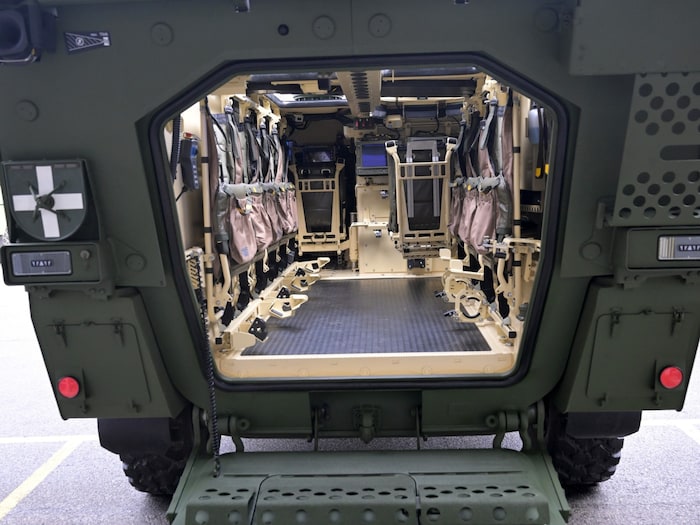 A look inside one of the new wheeled armored vehicles