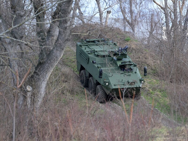 Das gepanzerte Fahrzeug zeichnet sich durch Wendigkeit und hohe Geschwindigkeit aus. (Bild: APA/ROLAND SCHLAGER)