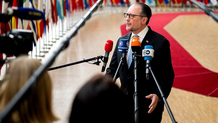 Österreichs Außenminister Alexander Schallenberg stimmte für Sanktionen gegen radikale ...