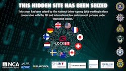 Von den Strafverfolgungsbehörden veröffentlichte Landing Page zur beschlagnahmten LockBit-Infrastruktur (Bild: FBI)