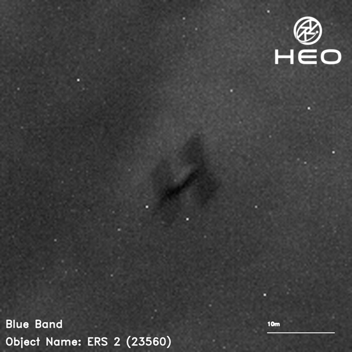 Dieses Bild des unkontrolliert taumelnden Satelliten ERS-2 wurde am 14. Jänner aufgenommen.