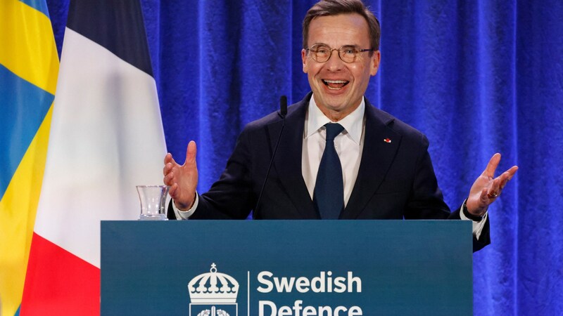 Schwedens Premierminister Ulf Kristersson   (Bild: AFP)