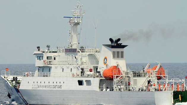 Archive image from 2013: A ship of the Taiwanese coast guard (Bild: AFP)