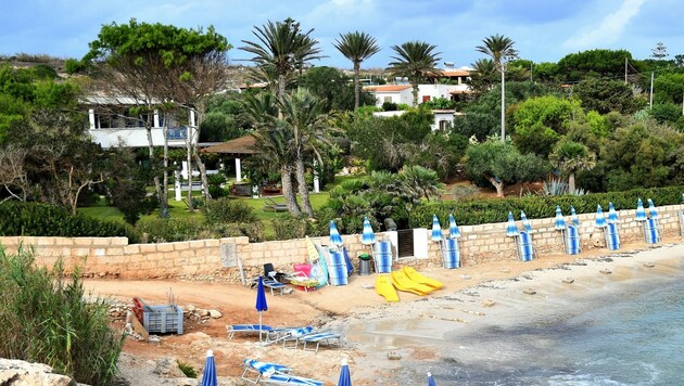 The villa of the late Silvio Berlusconi on the island of Lampedusa was sold. (Bild: AFP)