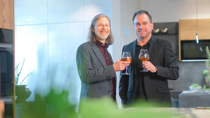 Gerald Bamberger (Marketing Maximarkt) und Didi Maier (LT1).